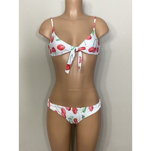 New. Pilyq cherries bikini set. Normally $149. - Picture 3 of 11